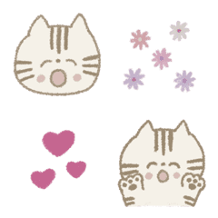 動く！くすみカラーのふんわりねこ♡