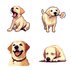 ドット絵 ラブラドール イエロー 絵文字