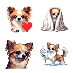 ドット絵 チワワ ロングヘアー 絵文字