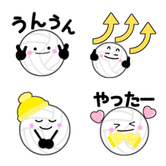 バレーさん 冬に毎日使える絵文字