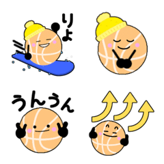 バスケさん 冬に毎日使える絵文字