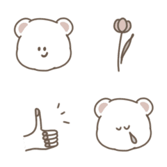 simple white bear .