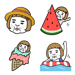 Ugly but charming woman summer Emoji