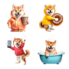 Chubby Shiba Inu Emoji Hoodie/Dairy