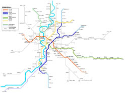 Detailed metro map of Rome city.