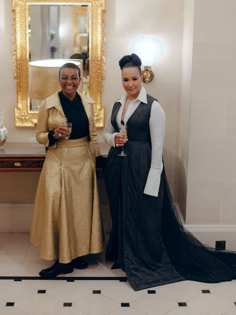 Golda Rosheuvel and Adjoa Andohin stand together at 'The Event of the Season: A Bridgerton Wedding'