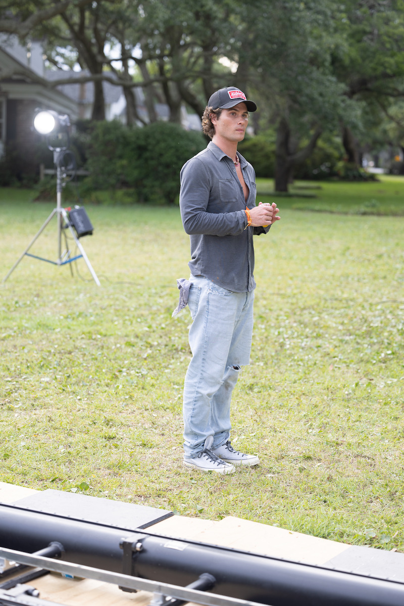 Chase Stokes in the Outer Banks Season 4 BTS photos.