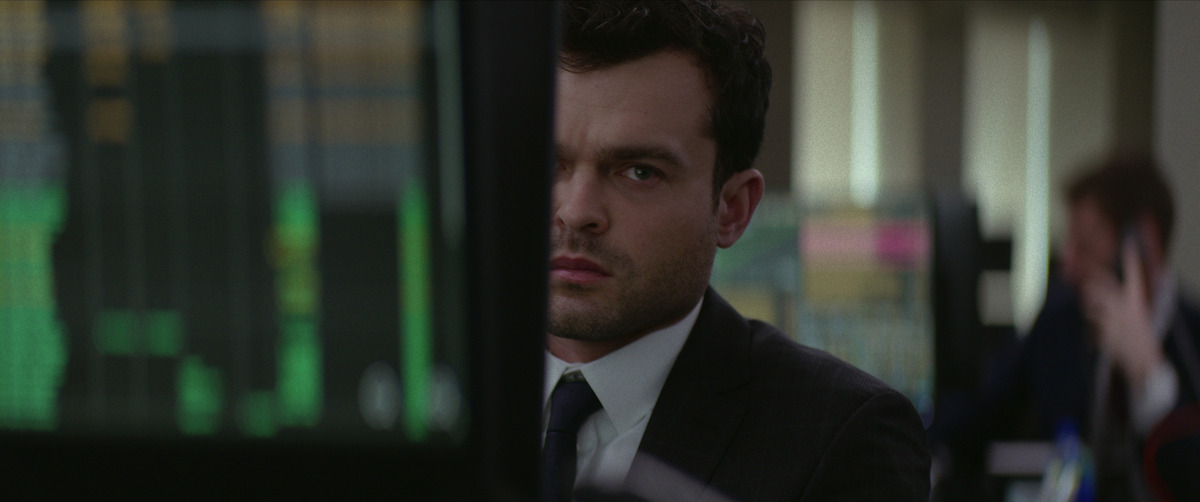 Alden Ehrenreich as Luke obstructed by a monitor.Fair Play. Alden Ehrenreich as Luke in Fair Play. Cr.  Courtesy of Netflix