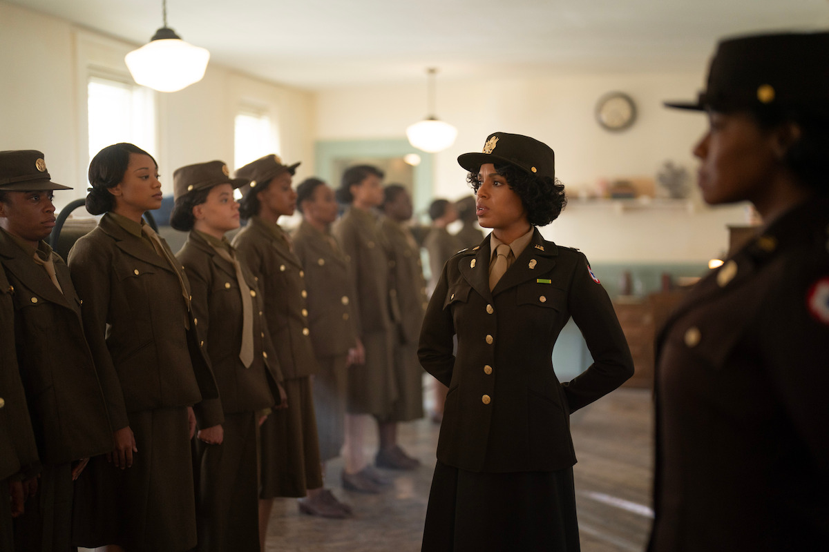 Kerry Washington as Captain Charity Adams in ‘Six Triple Eight’.