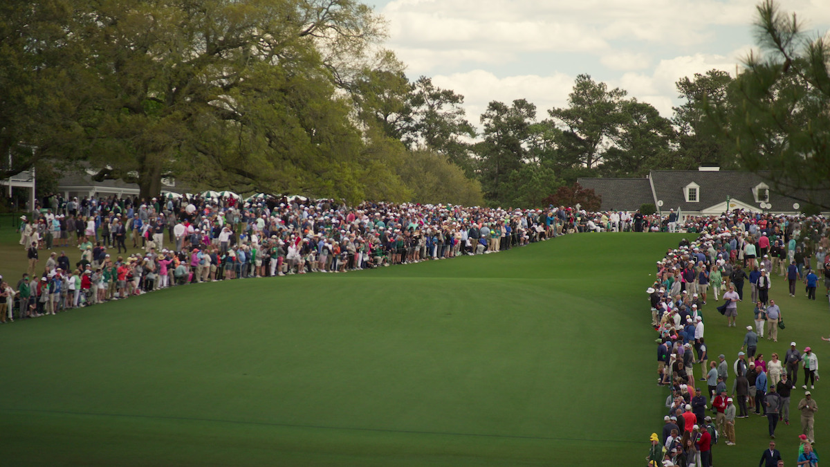 A golf competition in 'Full Swing.' 