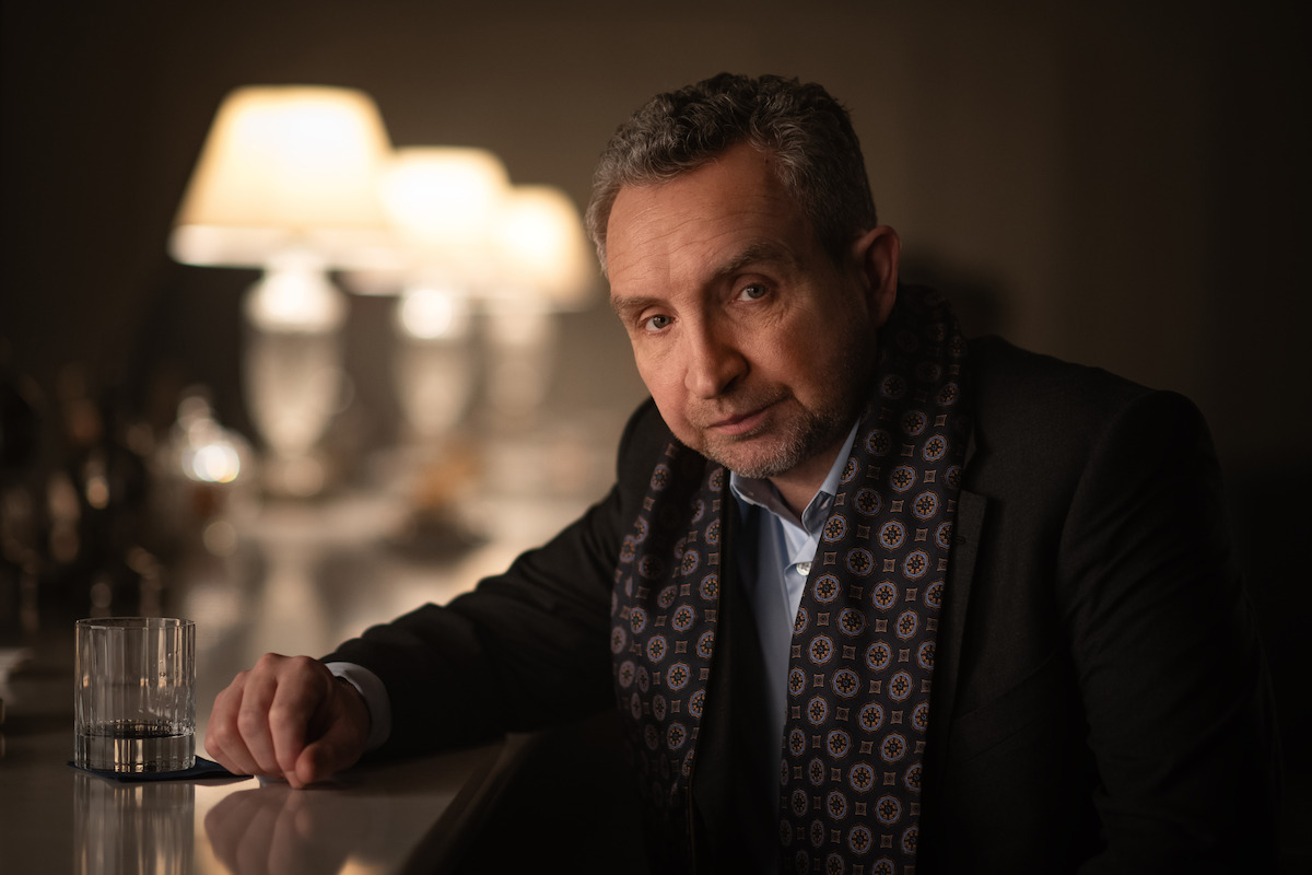 Eddie Marsan as Campbell sits at a bar.