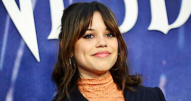 Jenna Ortega smiles at a Wednesday promotional event