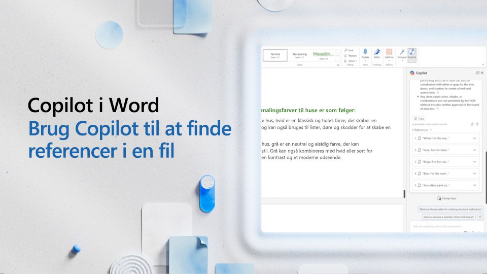 Video: Brug Copilot til at finde referencer i en Word-fil