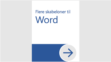 Flere skabeloner til Word