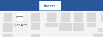 Indsæt et sideskift