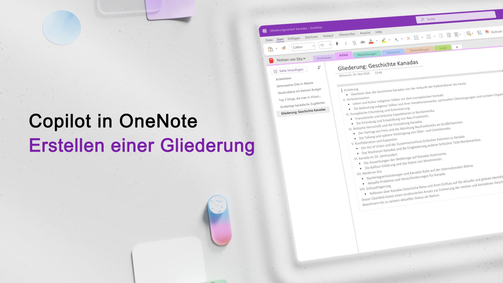 Video: Erstellen einer Gliederung mit Copilot in OneNote