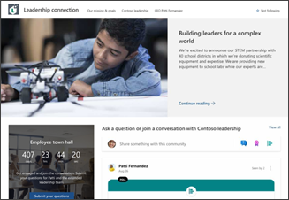 Image of the leadership site template