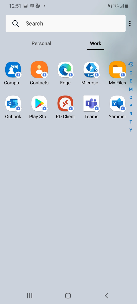 personal app drawer