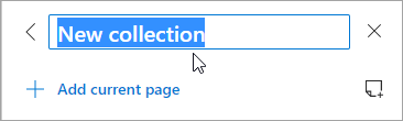 Screenshot of a collection title being edited