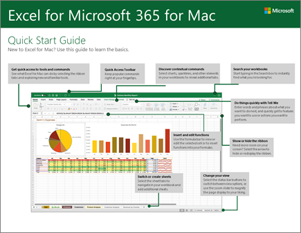 Guide de démarrage rapide d’Excel 2016 pour Mac