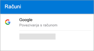 Outlook za Android može automatski pronaći vaš račun za Gmail.