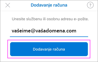 Unesite adresu e-pošte