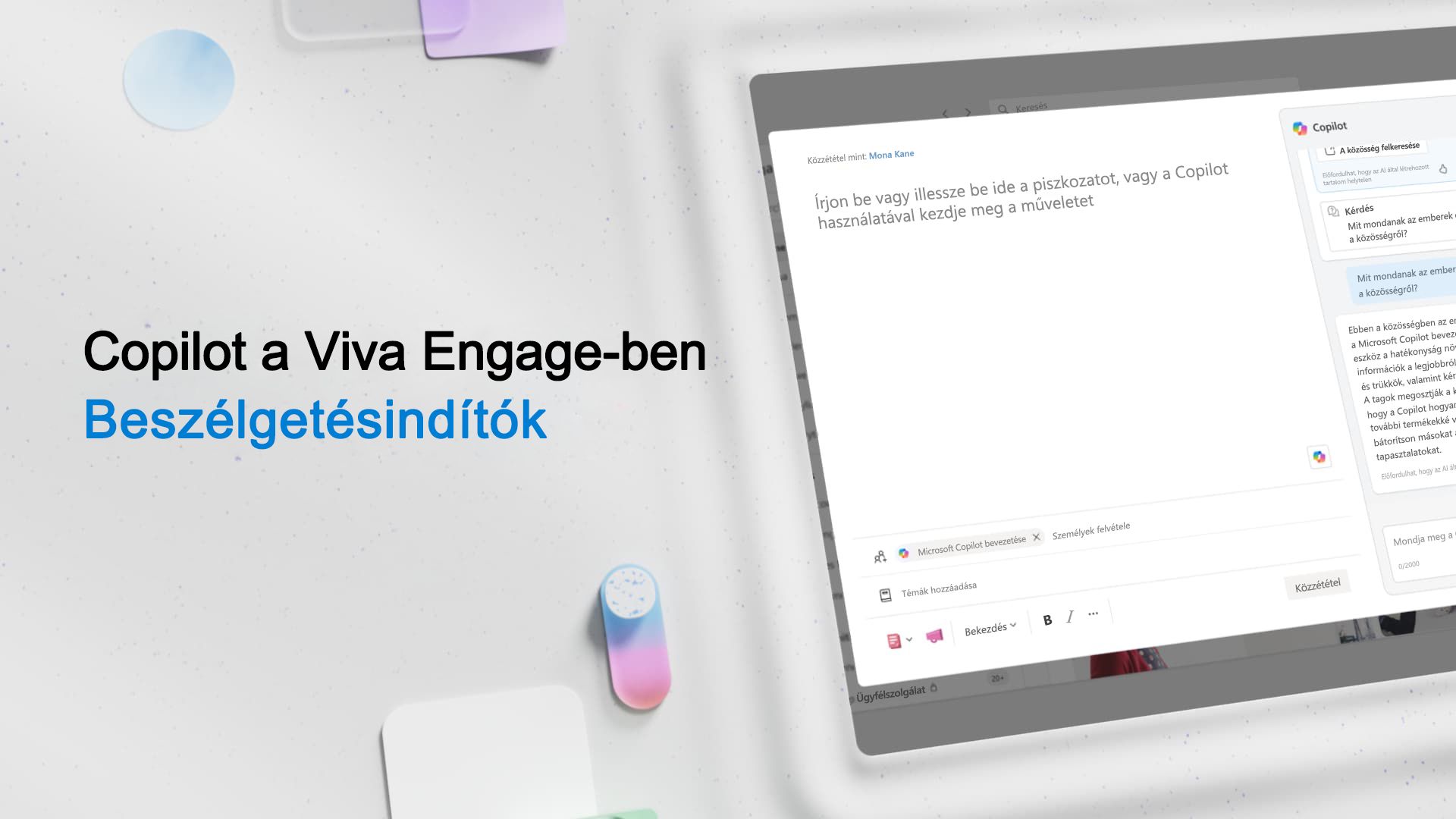 Videó: Beszélgetésindító a Viva Engage-ben