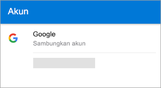 Outlook untuk Android dapat menemukan akun Gmail Anda secara otomatis.