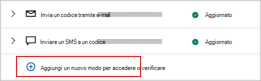 Modificare le informazioni di sicurezza