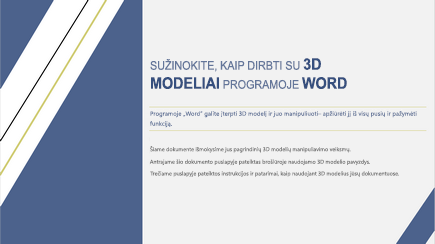 3D „Word“ šablono viršelio ekrano nuotrauka