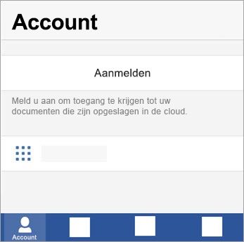 Meld u aan met uw Microsoft-account of uw werk- of schoolaccount van Office 365.