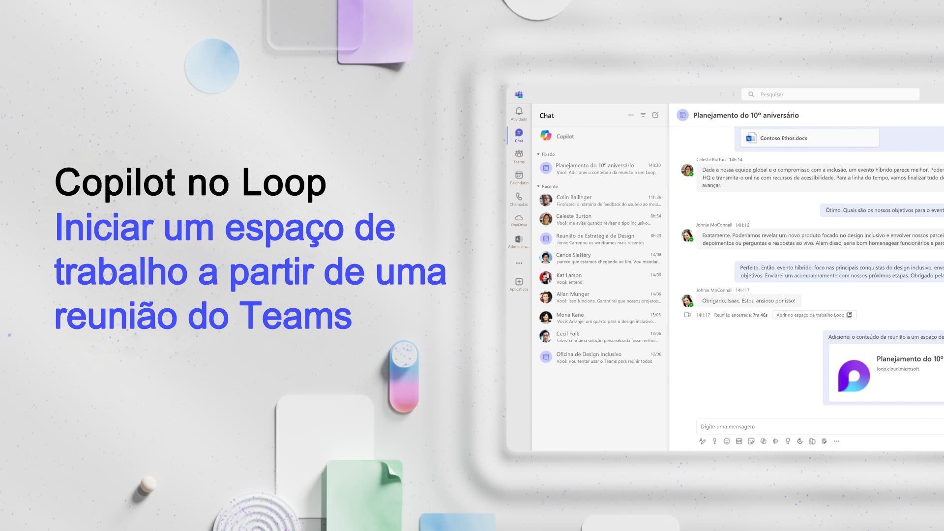 Vídeo: Iniciar um espaço de trabalho a partir de uma reunião no Teams