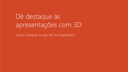 Captura de tela da capa de um modelo 3D do PowerPoint