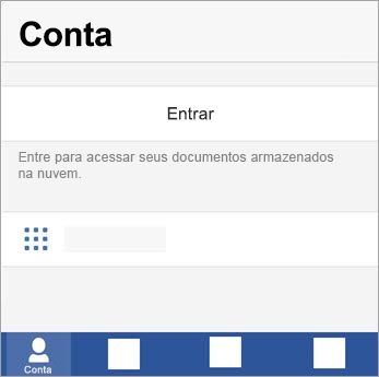 Entre com sua Conta da Microsoft ou sua conta corporativa ou de estudante do Office 365.