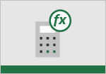 Uma forma de documento do Excel com fx para funções