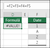#VALOARE! eroare
