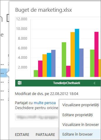 Examinarea unui document Office într-o bibliotecă SharePoint