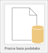 Ikona prazne baze podataka