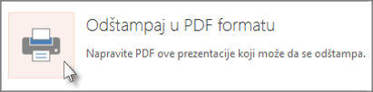 Štampanje slajdova u PDF formatu