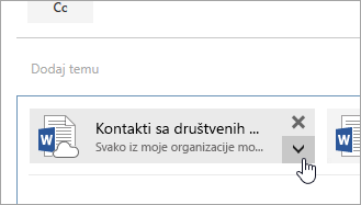 Snimak ekrana dugmeta „Više radnji“.