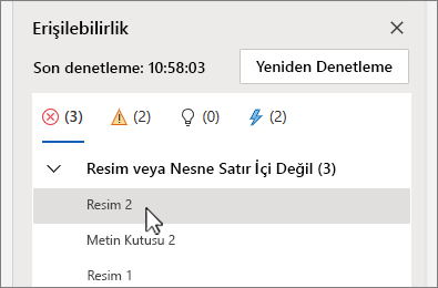 Hata seçme öğesi