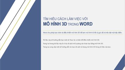 Ảnh chụp màn hình của một trang bìa mẫu Word 3D