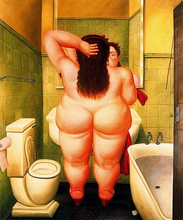 El baño, 1989. Fernando Botero