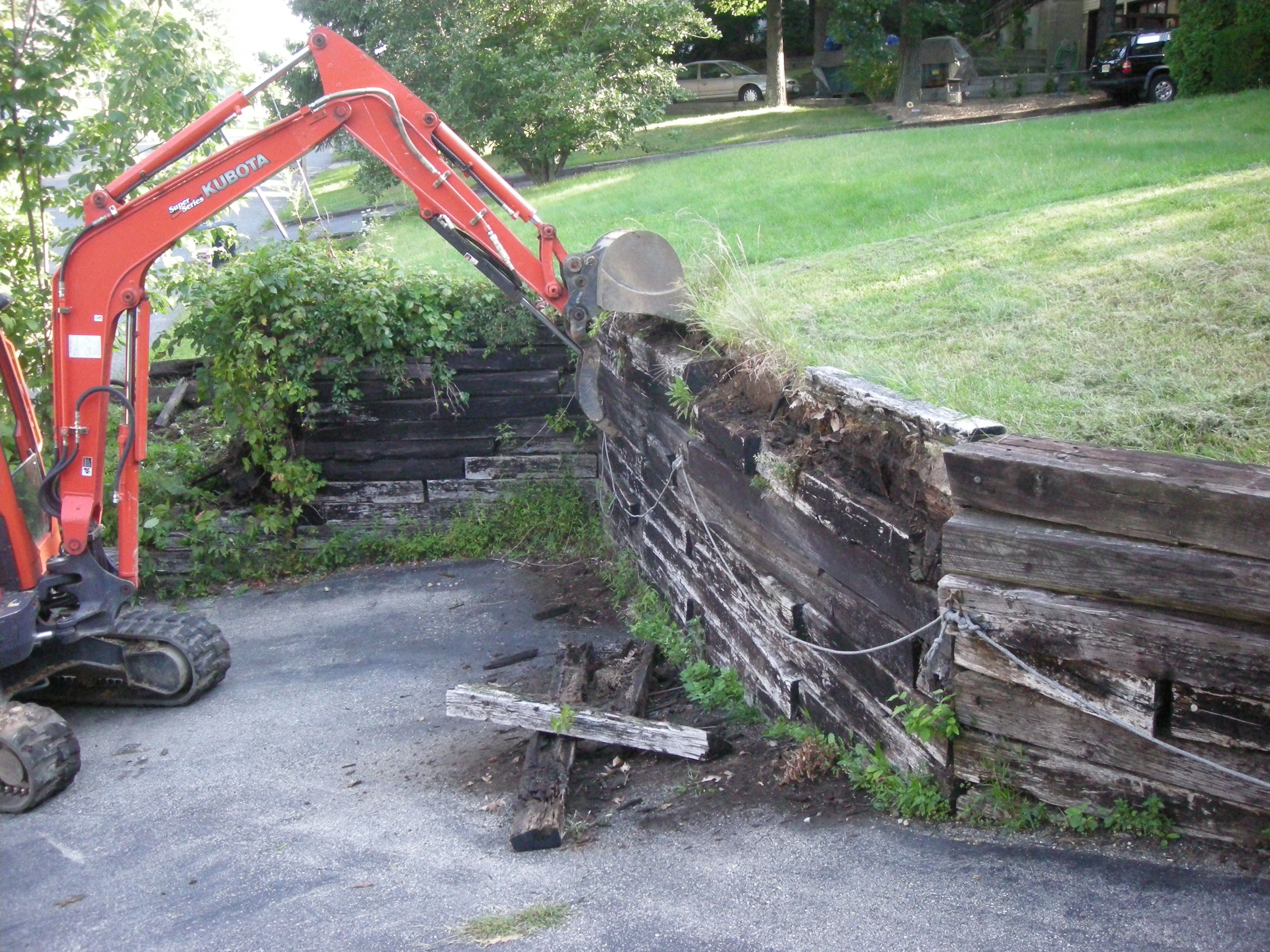 Railroad Tie Retaining Wall Design