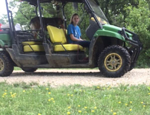 In training: Marion, home for the summer from college in upstate New York, where she is majoring in Psychology and singing in three vocal groups. 
