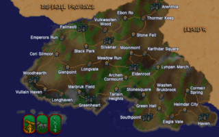 The location of Emperors Run in Valenwood