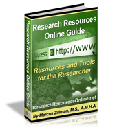 Research Resources Online Guide 340 Page Digital Publication by Marcus P. Zillman, M.S., A.M.H.A. ... The Latest Research Resources and Tools by clicking here