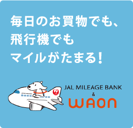 毎日のお買い物でも、飛行機でも、マイルがたまる！