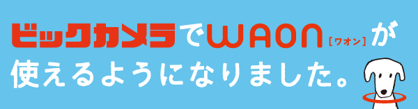 ビックカメラでWAONが使えるようになりました。