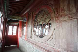 Foto, materiell, befreit, Landschaft, Bild, hat Foto auf Lager,Penglai-Pavillon, rundes Fenster, hohes Gebäude, Chinesisches Essen, das Besichtigen von Stelle